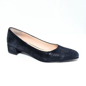 SACHA LONDON Navy Candice Suede Block Heels 7